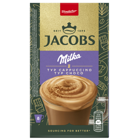 Jacobs Cappuccino Choco Milka w Saszetkach 8x15,8g