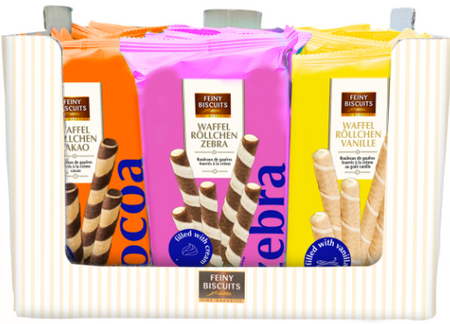 Feiny Biscuits Rurki Waflowe z Nadzieniem Waniliowym 150 g 