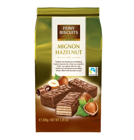 Feiny Biscuits  Wafelki Orzechowe w Czekoladzie 200 g