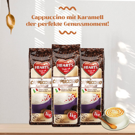 Hearts Cappuccino Karamell  z Aromatyczną Nutą Karmelu 1 kg