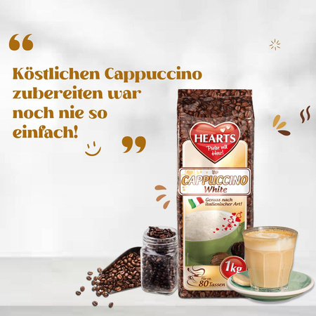 Hearts Cappuccino White Białe Cappuccino z Puszystą Pianką 1 kg
