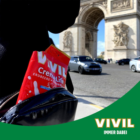 Vivil Creme Life Erdbeere Cukierki Truskawkowe bez Cukru 90 g