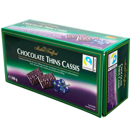 MaitreTruffout Talarki Czekoladowe z Kremem  z Czarnej Porzeczki 200 g