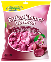 Woogie Euka Cherry Cukierki Eukaliptus Wiśnia 150 g