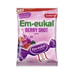 Em-eukal Berry Shot Cukierki bez Cukru Owocowa Przyjemność z Jagód 75 g