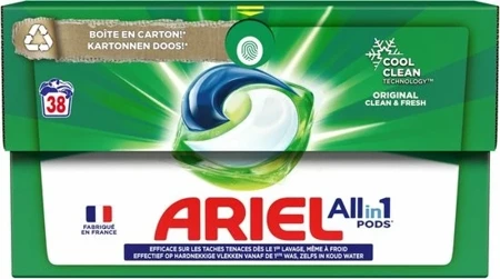 Ariel Original All in 1 Cool Clean Kapsułki do Prania 38 szt.